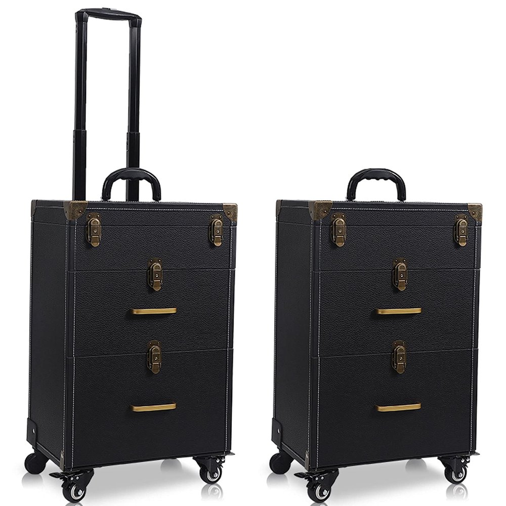 5sssallefaa Barmalmnh Makeup Trolley, Large Professional Makeup Trolley, for Cosmetics, Makeup Organizer, with Wheels and Key Locks