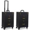 5sssallefaa Barmalmnh Makeup Trolley, Large Professional Makeup Trolley, for Cosmetics, Makeup Organizer, with Wheels and Key Locks view 1