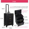 5sssallefaa Barmalmnh Makeup Trolley, Large Professional Makeup Trolley, for Cosmetics, Makeup Organizer, with Wheels and Key Locks view 4