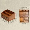 5sssallefaa Oil Storage Box  30 Slots for 5ml, 10ml and 15ml Bottles Wooden Organizer with Carry Handle  Includes Free Accessories Habom (Dark Brown) view 2