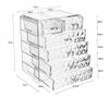 5sssallefaa Bathroom countertop Dressing Table Makeup Storage Makeup Organizer Acrylic Jewelry and Cosmetic Storage Makeup Organizer Set 4 Large Drawer Acrylic 9.4"x6.3"x11.4" view 2