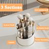 5sssallefaa Makeup Brush Holder Organizer with Lid 360 Rotating Makeup Organizer Countertop Dustproof Cosmetics Organizer for Vanity Bathroom, Transparent (Transparent) view 4