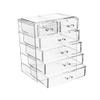 5sssallefaa Bathroom countertop Dressing Table Makeup Storage Makeup Organizer Jewelry Storage Display Case Acrylic 4 Large with 2 Drawer Set 241728.5cm view 2