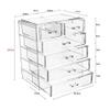 5sssallefaa Bathroom countertop Dressing Table Makeup Storage Makeup Organizer Jewelry Storage Display Case Acrylic 4 Large with 2 Drawer Set 241728.5cm view 3