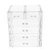 5sssallefaa Bathroom countertop Dressing Table Makeup Storage Makeup Organizer Jewelry Storage Display Case Acrylic 4 Large with 2 Drawer Set 241728.5cm view 4