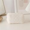 5sssallefaa Kawaii Checkered Makeup Bag Women Makeup Organizer Stationery Pouch Bag Puffy Bag Cute Pouch Makeup Bag (White) (White) view 2