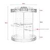 5sssallefaa Bathroom countertop Dressing Table Makeup Storage Makeup Organizer 360-Degree Rotating Adjustable Multi-Function Cosmetic Storage Transparent Acrylic view 2