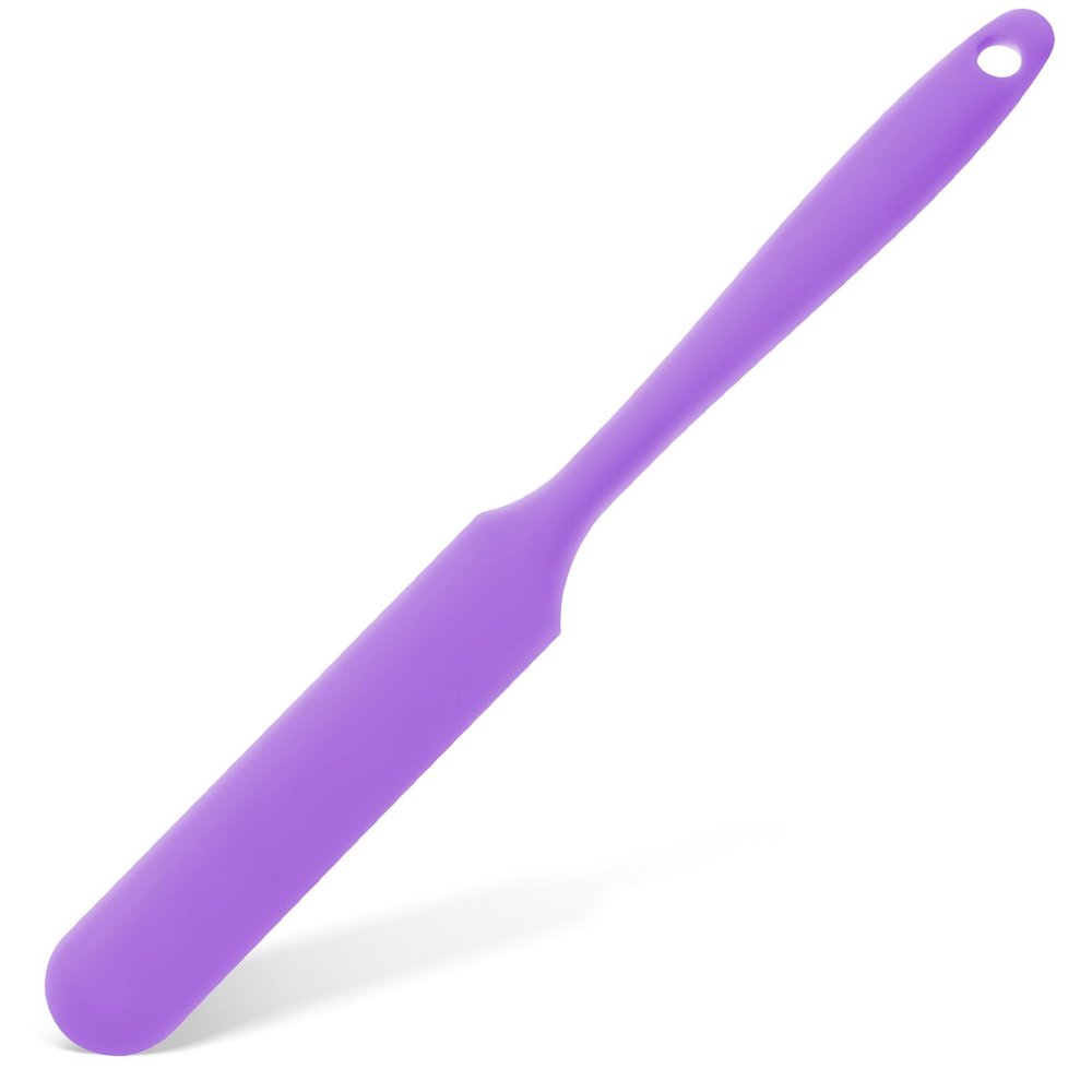 Patelai Non Stick Wax Spatulas Silicone Waxing Sticks Waxing Applicator Hair Removal Large Reusable Scraper Large Area Hard Wax Sticks for Home Salon Body Use Mixing Resin(Purple)