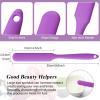 Patelai Non Stick Wax Spatulas Silicone Waxing Sticks Waxing Applicator Hair Removal Large Reusable Scraper Large Area Hard Wax Sticks for Home Salon Body Use Mixing Resin(Purple) view 2