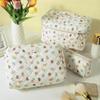 5sssallefaa 3pcs Makeup Bag Cosmetic Bag for Women Large Travel Quilted Makeup Organizer Bags Cute Floral Toiletry Bag Set (Style 6) view 2