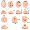 Acshio 7 Pack Silicone Piercing Model, Soft Silicone Flexible Model Body Parts Displays Set, 3D Simulation Body Pierce Tool Kit with Ear Eye Nose Mouth Tongue Navel for Novice Piercer view 2