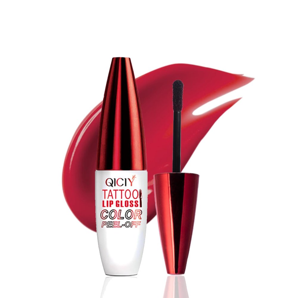 Charm Kiss Peel Off Lip Stain Lip Tint,Waterproof Long-Lasting Tear-off Lip Gloss,Peel Reveal Lip Stain,Peel Off Tattoo Lipsticks,Nonstick Cup Lip Gloss, Tattoo Magic Color Lip Set(4#)