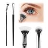 2pcs Multifunctional Folding Angle Scalloped Lash Brush For Women Girls, Compact Home Salon Comb, Separator Eyelash Brush, Angled Fan Shaped Eyelash(Fiber brush) view 2