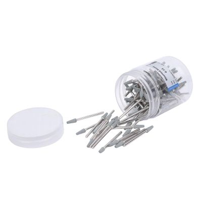 100 Pcs Tapered Nail Drill Bit, Quartz Tungsten Steel Professional Round Top Cuticle Clean Drill Bit with Storage Box