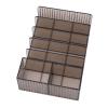 Akozon Divided Makeup Organizer with 7 C Artments - Clear Plastic Eyeshadow Palette & Lipstick Holder for Vanity, Drawer, and Countertop Storage view 1