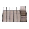 Akozon Divided Makeup Organizer with 7 C Artments - Clear Plastic Eyeshadow Palette & Lipstick Holder for Vanity, Drawer, and Countertop Storage view 4