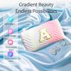 2-Pack Quilted Makeup Bag Set  Cute Cosmetic Pouch for Travel, Toiletries, Purse & Organizer  Large Small Zipper Makeup Bags, Personalized Initial Gift for Women, Teens, Girls, Pink M view 2