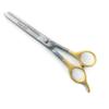 Grooming Shears Ultra Gold Dubl Duck Super Sharp Serrated Edge Scissors Barber Stylist Groom (6.5 inch 46 Tooth Thinner) view 3