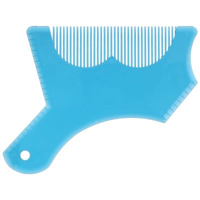 Beard Shaping Tool, Beard Straightener For Men Beard Lineup Tool, Beard Shaper For Men Plastic For Men's Beard Trimming and Shaping (Transparent Blue)