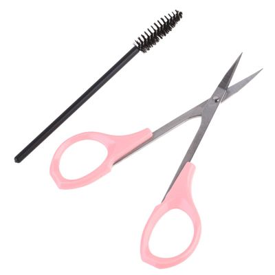 FRCOLOR 11-Piece Eyelash Scissors Set Eyebrow Scissors and Eyelash Spiral Stainless Steel Beauty Tools for Makeup Professional Accessories