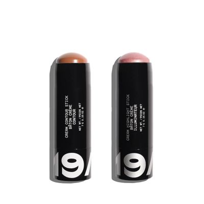 19/99 - Cream Highlight & Contour Duo | Cruelty-Free, Vegan, Responsible Beauty (Perla & Tea)
