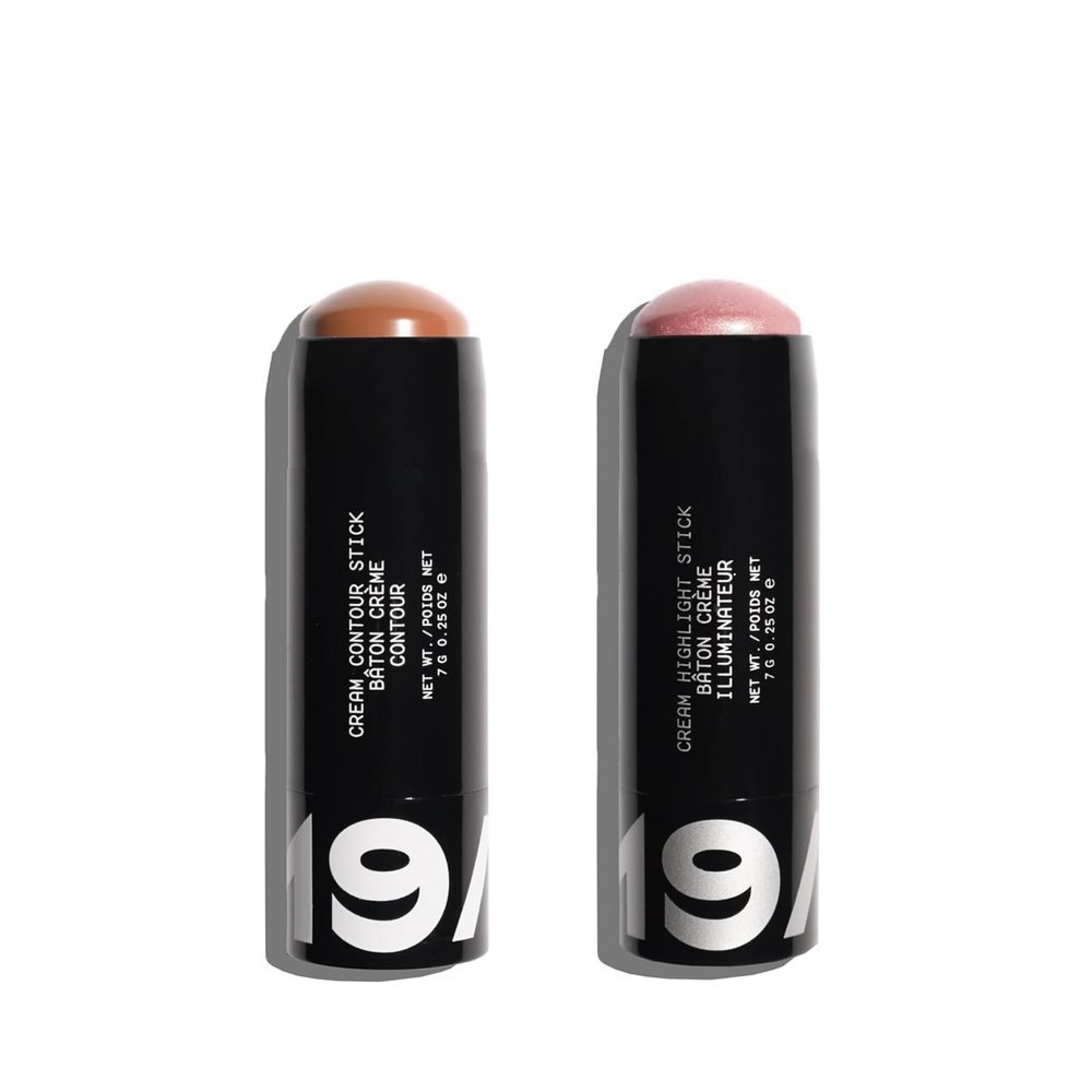 19/99 - Cream Highlight & Contour Duo | Cruelty-Free, Vegan, Responsible Beauty (Perla & Tea)