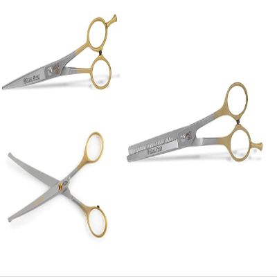 Grooming Shears Ultra Gold Dubl Duck Super Sharp Serrated Edge Scissors Barber Stylist Groom (Pro Set of 3 Shears)