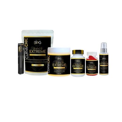 SUBS Global Bodied Up Extreme Flat Tummy Body Contour System Kit, Flat Tummy Set, 6-Piece Complete Treatment Set