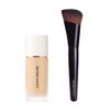 Laura Mercier Real Flawless Weightless Perfecting Waterproof Liquid Foundation: Medium-Buildable Coverage, 12 HR Fade-Proof Wear, Hydrating, Non-Comedogenic, 2N1 Cashew + Foundation Brush Bundle view 1