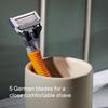 Harry's Original Shaving Kit for Men - Razor Handle, 15 Razor Blade Refills, and Travel Blade Cover - German Engineered - Orange view 4
