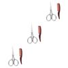 FOMIYES 6sets Beard Scissors with Comb Storage Bag Trimming Scissors for Facial Hair Nose Eyebrows Ear Hair Grooming view 1