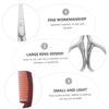 FOMIYES 6sets Beard Scissors with Comb Storage Bag Trimming Scissors for Facial Hair Nose Eyebrows Ear Hair Grooming view 2