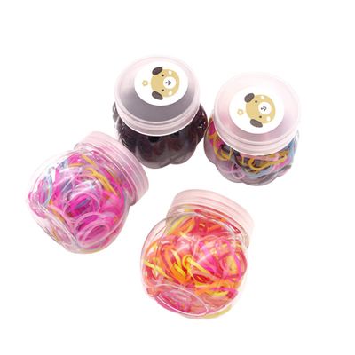 WOONEKY Disposible Elastic Bands of Hair Rubber Bands Candy for Little Girls and Women