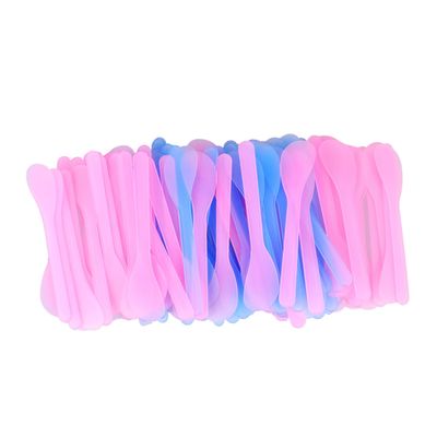 BATHVEVE 100pcs Facial Spoon Mask Mixing Suit Spatula Brush Tool for Beauty Application Plastic Material Random Color