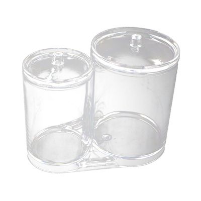 FOYTOKI Acrylic Makeup Cylinder Cotton Swab Organiser Box Makeup Cotton Pad Container Practical Lid Large Capacity Storage Case