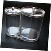 FOYTOKI Acrylic Makeup Cylinder Cotton Swab Organiser Box Makeup Cotton Pad Container Practical Lid Large Capacity Storage Case view 3