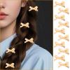 10pcs Gold Bow Small Hair Clips, Elegant Metal Bow Hairpins Mini Gold Broken Hair Clip Sweet Hair Claw Clips Barrettes Pins Stylish Hair Accessories for Women Girls Bangs Braid Decor view 1