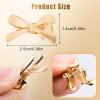 10pcs Gold Bow Small Hair Clips, Elegant Metal Bow Hairpins Mini Gold Broken Hair Clip Sweet Hair Claw Clips Barrettes Pins Stylish Hair Accessories for Women Girls Bangs Braid Decor view 2