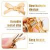 10pcs Gold Bow Small Hair Clips, Elegant Metal Bow Hairpins Mini Gold Broken Hair Clip Sweet Hair Claw Clips Barrettes Pins Stylish Hair Accessories for Women Girls Bangs Braid Decor view 3