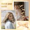 10pcs Gold Bow Small Hair Clips, Elegant Metal Bow Hairpins Mini Gold Broken Hair Clip Sweet Hair Claw Clips Barrettes Pins Stylish Hair Accessories for Women Girls Bangs Braid Decor view 4