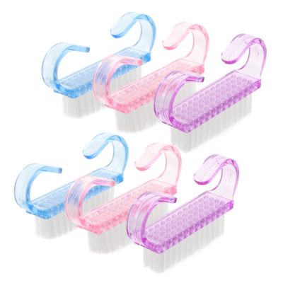 Healvian 6 in 1 Nail Brush Set Multi- Hand Brush for Nail Cleaning Soft Bristles for Women's Nail Care Easy to Hang