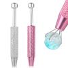 cobee 2 Pcs Piercing Ball Grabber Tool, Piercing Changing Tools 4-Claw Pick Up Piercing Ball Holder, Gem Tweezers Piercing Jewelry for Jewelry Craft Small Parts Pickup(Silver+Pink) view 1