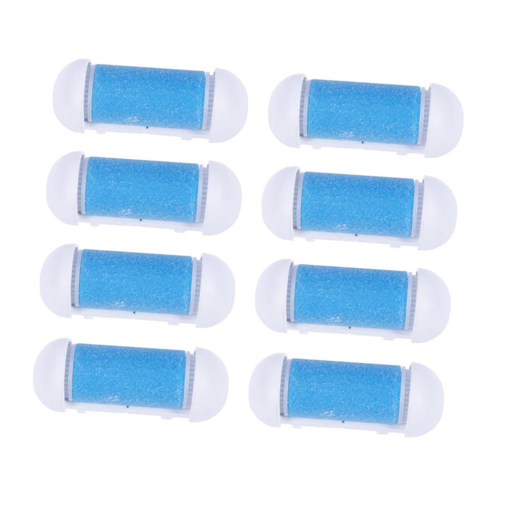Healvian 10pcs Foot Replacement Roller Heads for Electric Exfoliator Safe Material Ergonomic Design Fit for Skin Surface Sky-Blue Color