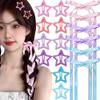 18pcs Pink Blue Purple Hair Clip Set, 6 pcs Ribbon Bow Hairclips 12pcs Star Hair Clips for Women Double Bowknot Star Hairclip Barrettes Girl Bows Braiding Hair Accessories view 1