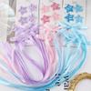 18pcs Pink Blue Purple Hair Clip Set, 6 pcs Ribbon Bow Hairclips 12pcs Star Hair Clips for Women Double Bowknot Star Hairclip Barrettes Girl Bows Braiding Hair Accessories view 3