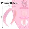 Uintoon Girls Headbands, 3PCS Headbands for Girls Women Glitter Pink Rainbow White Headband Sparkly Sequin Headband Hair Accessories view 2