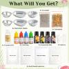 JUYRLE Bath Bomb Making Kit- 23Pcs DIY Bath Bombs for Women, Make Your Own SPA Products, Soap Making Kit with Stainless Steel Molds, Bath Foam, Bath & Bathing Shower Accessories Gifts for Girls Women view 2