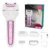 Epilator for Women 3-in-1 Epilator, Body Hair Removal Device,Wet/Dry, Waterproof, Cordless Rechargeable Electric Trimmer & Shaver & Callus Remover for Women & Men 606 Pink view 1