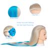 Mannequin Head with Hair, 29'' Doll Head for Hair Styling Training Head Manikin Practice Cosmetology Doll Head Styling Hairdressing Training Braiding Heads with Clamp Holder(White Blue) view 2