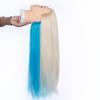 Mannequin Head with Hair, 29'' Doll Head for Hair Styling Training Head Manikin Practice Cosmetology Doll Head Styling Hairdressing Training Braiding Heads with Clamp Holder(White Blue) view 4
